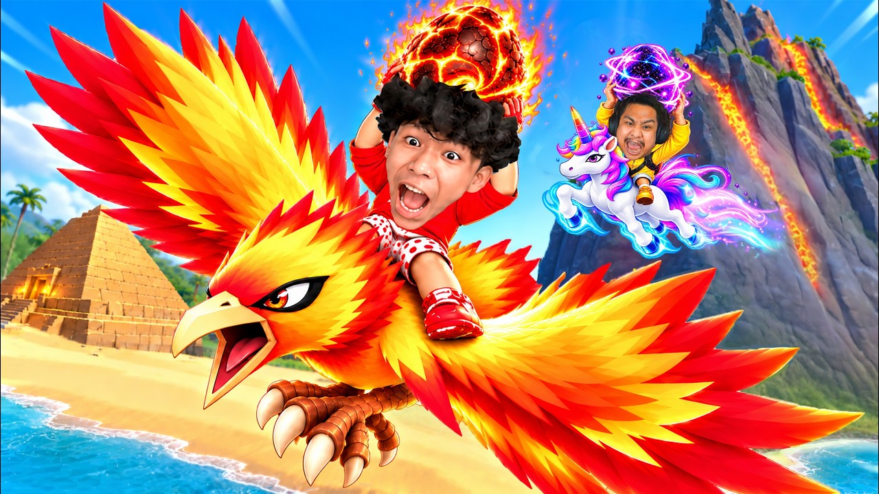 พ่อลูกขี่สัตว์ขโมยไข่หายากจะรอดไหม? ( Roblox Steal An Egg )