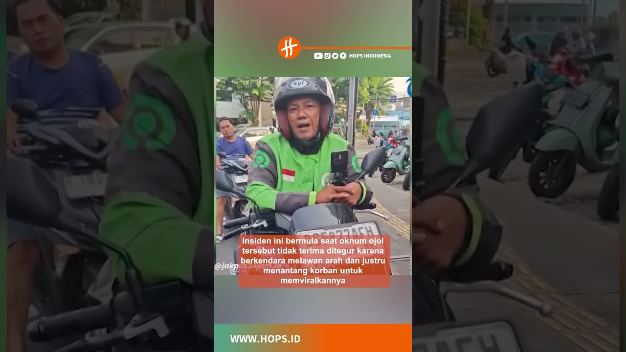 VIRAL! Ojol Lawan Arah Nantang Duel \u0026 Minta Diviralkan Usai Memukul