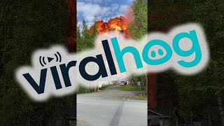 Motorhome Fire Ends With An Explosion || ViralHog