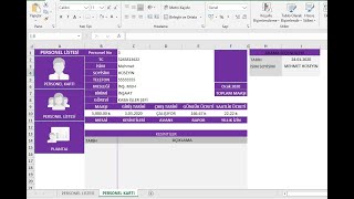 EXCEL PERSONEL TAKİP PROGRAMI YAPIYORUZ 1