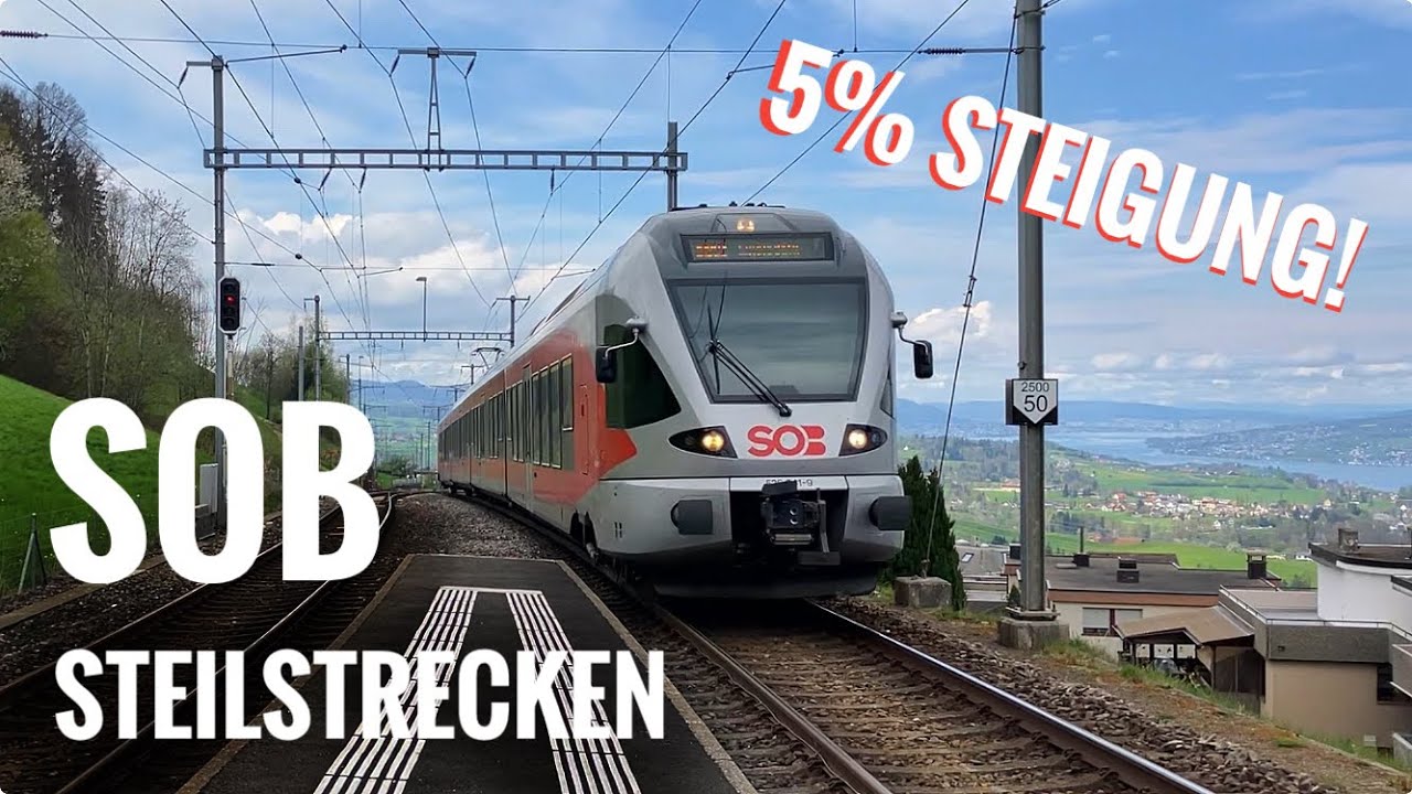5 Prozent Steigung! Die Steilstrecken der Südostbahn um Samstagern mit S-Bahn und Traverso
