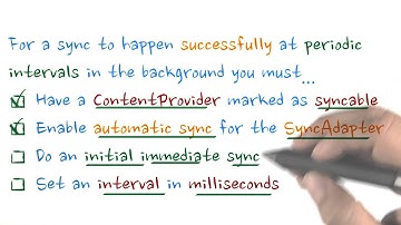 Scheduled Synchronization - Developing Android Apps
