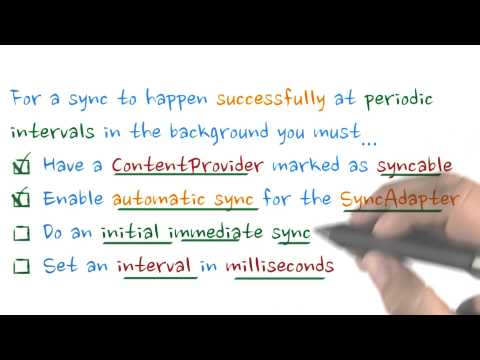Scheduled Synchronization - Developing Android Apps
