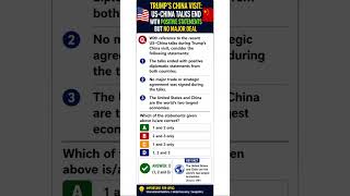 Trump’s China Visit 🇺🇸🇨🇳 | US–China Talks UPSC Current Affairs MCQ