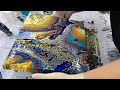 (661) Gorgeous FLIP CUP and MARBLE acrylic pour ~ Fluid art painting ~ Step by step tutorial