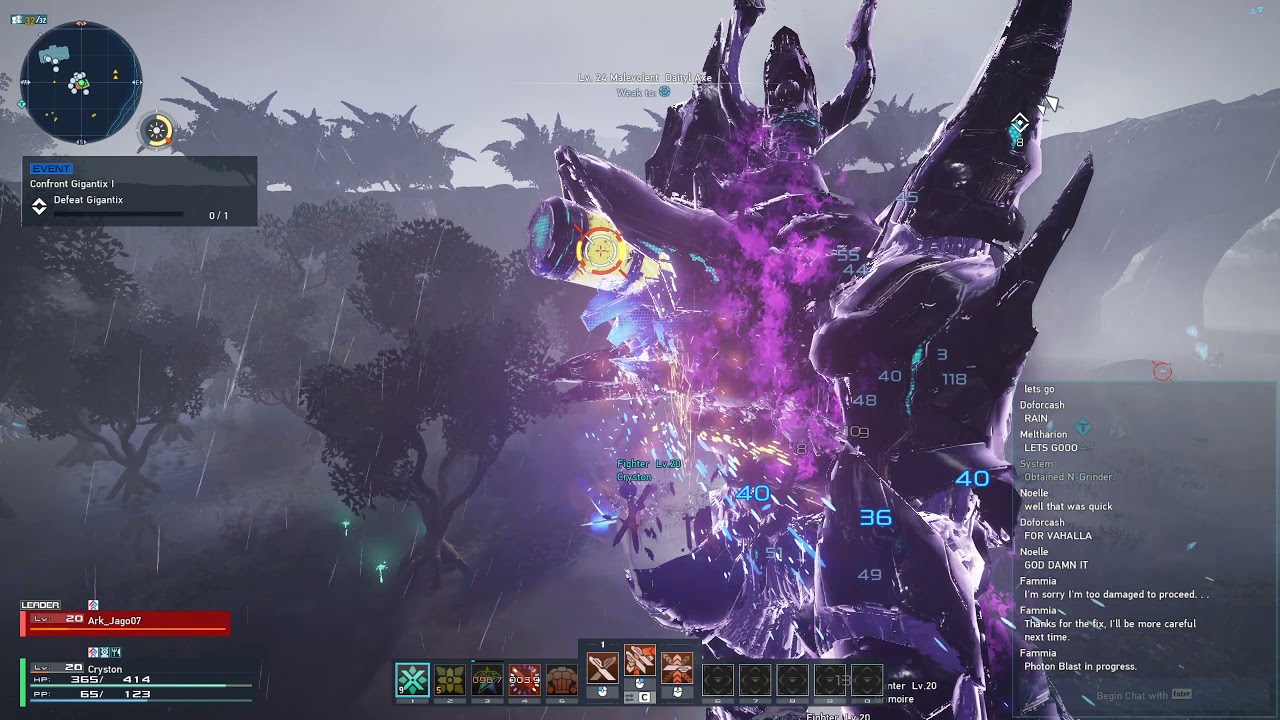 [PSO2:NGS] First glance of Gigantix - Malevolent Daityl Axe (Fighter)