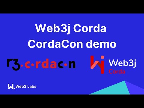 Web3j Corda CordaCon demo