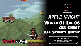 Apple Knight World 1 Level 6 | All Chest &amp; Secret Chests | Ultra Hard |