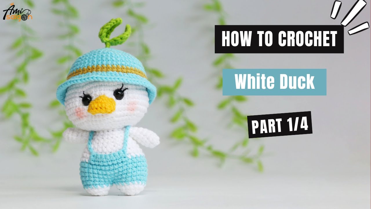 #578 | White Duck Amigurumi (1/4) | How To Crochet Dolls Amigurumi | @AmiSaigon