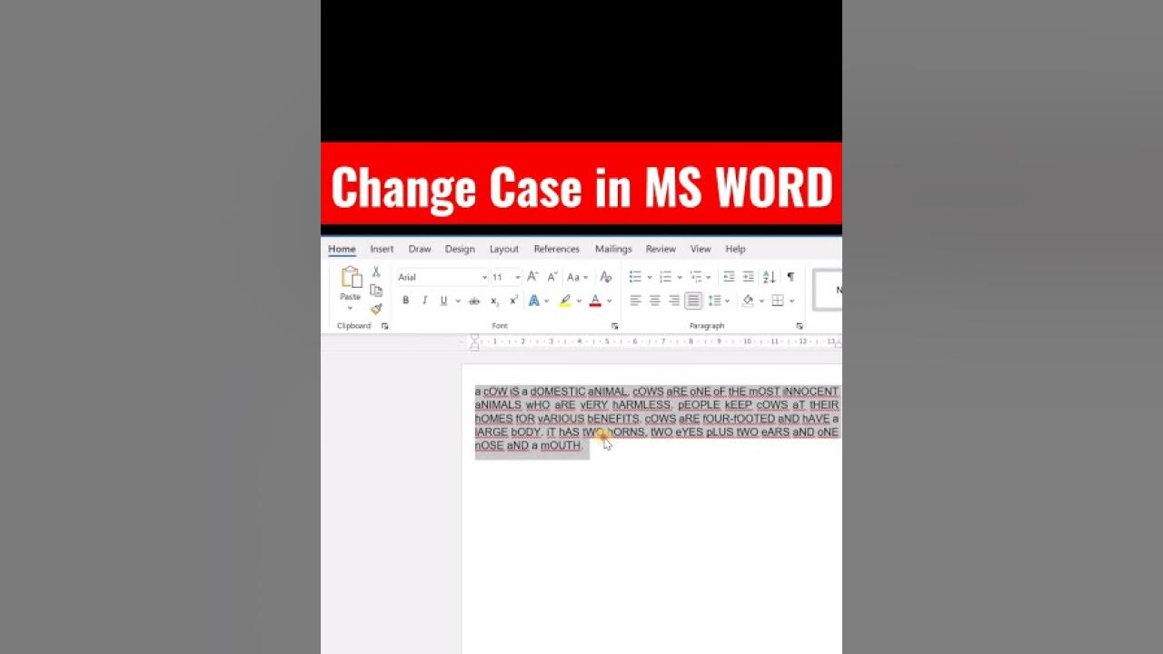 MS WORD Change Case, Change Case in word YouTube