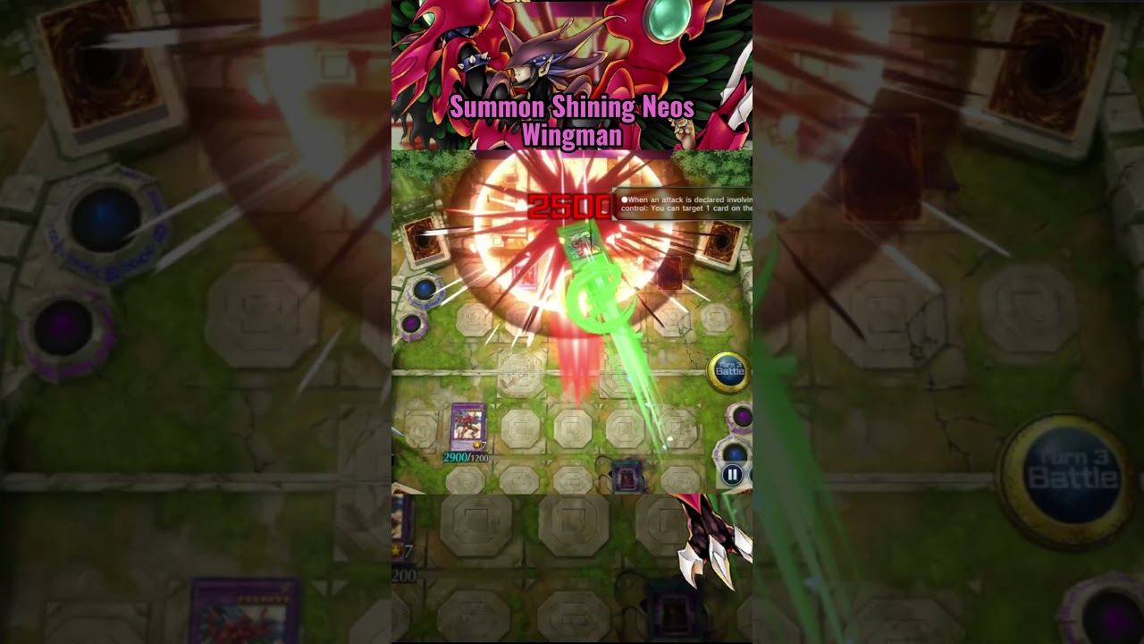 Summon Shining Neos Wingman // Hero finishing Your Life Point 