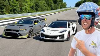 Corvette ZR1 vs. Mustang GTD Track Battle