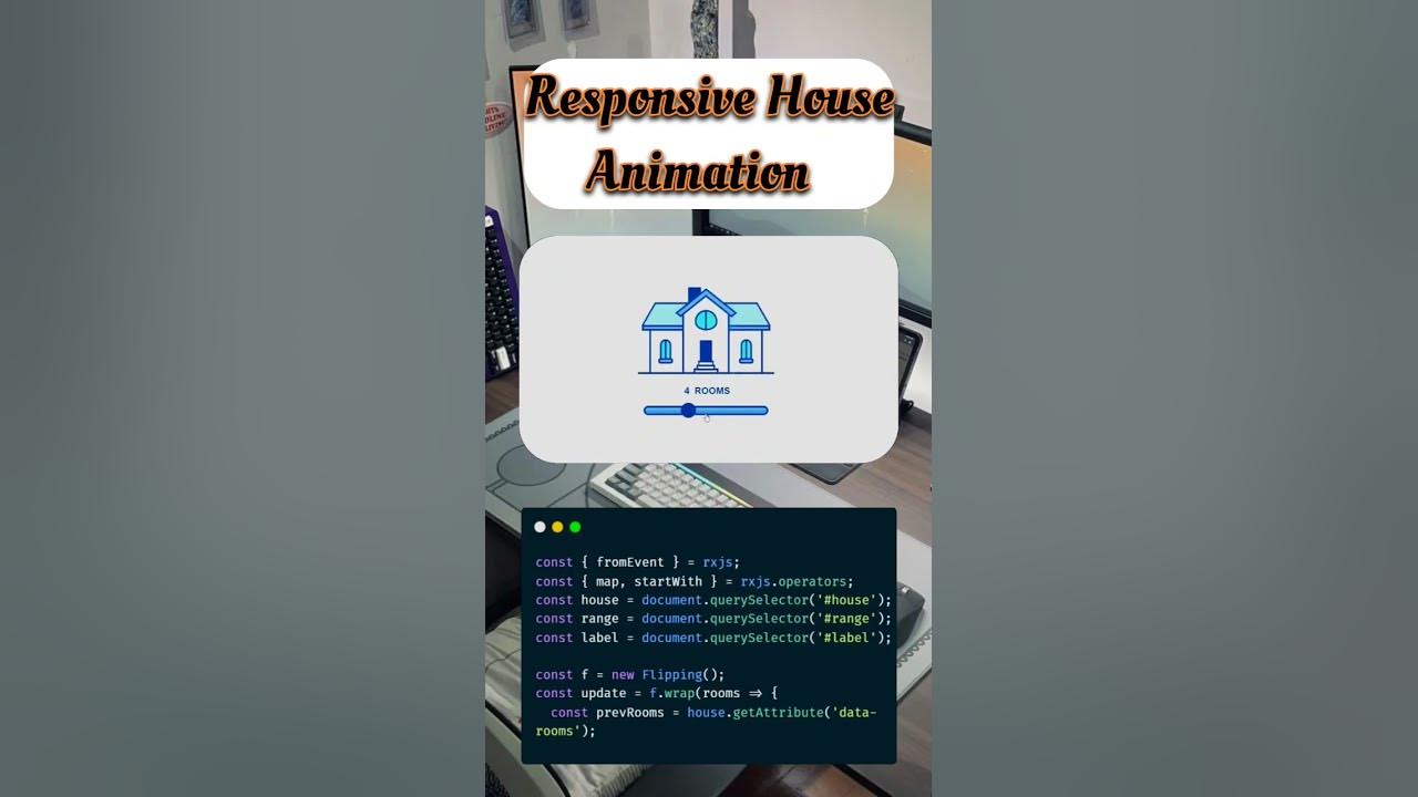 Responsive House Animation HTML CSS JAVASCRIPT #shorts - YouTube