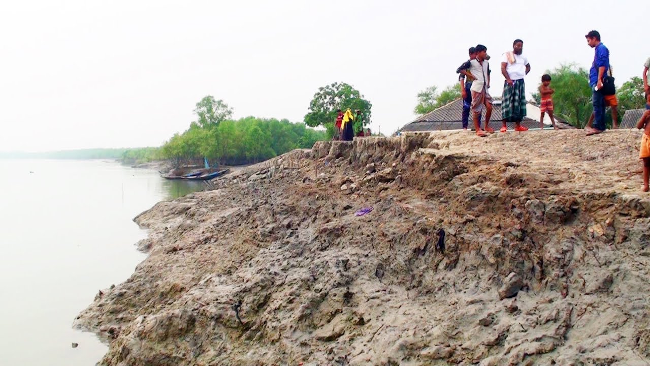 River bank erosion in Bangladesh River erosion Satkhira Khulna
