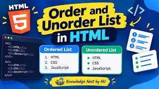 HTML Ordered & Unordered Lists | HTML Tutorial for Beginners