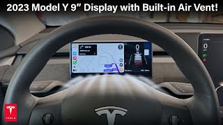 New 2023 Tesla Model Y Instrument Cluster Display with Builtin Air Vent and Apple CarPlay Upgrade!