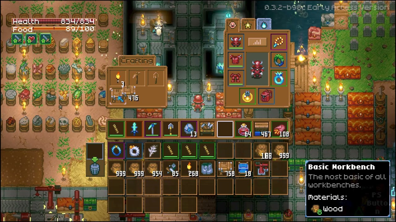 CoreKeeper 木材から橋作成でCraftingレベル上げ - YouTube