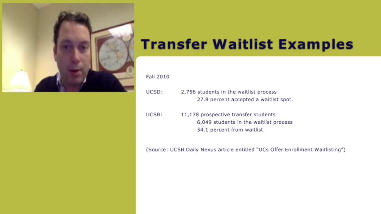 Transfer Waitlist Examples (University of California)