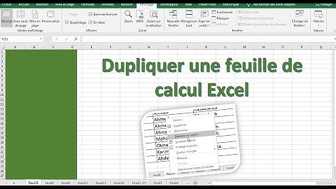 comment dupliquer une feuille de calcul Excel