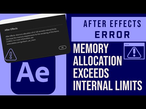 How to Fix "Memory Allocation Exceeds Internal Limits" in After Effects (Motion Tile Issue)