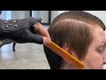 Короткая стрижка для тонких волос. Shot haircut tutorial.