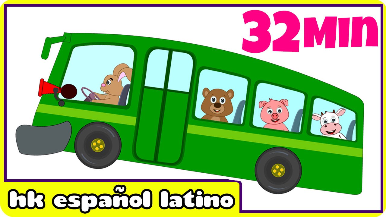 Las Ruedas del Autobús y Más Canciones Infantiles HooplaKidz Latino YouTube