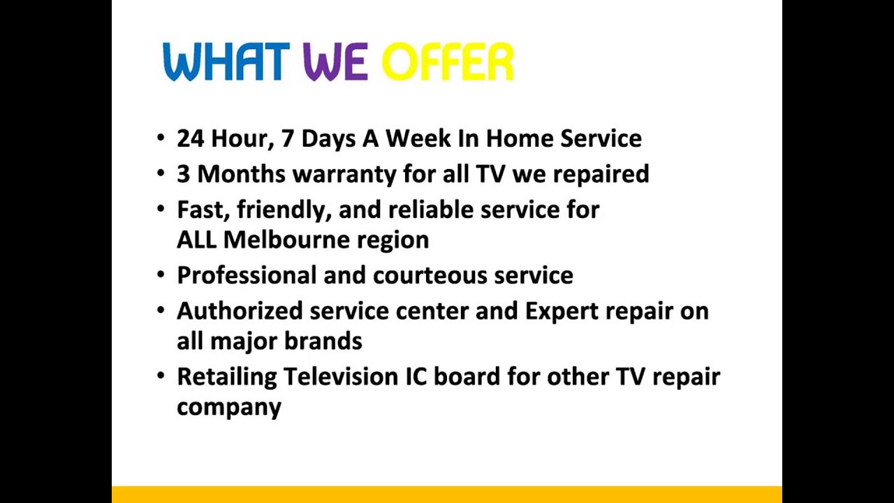 Most Affordable Television Repair Service Provider in Melbourne YouTube