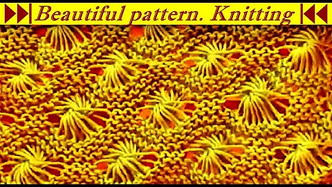 Ажурные узоры спицами Красивый узор Вязание\Openwork patterns knitting Beautiful pattern Knitting
