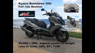 Kymco Downtown 350i ABS 2019 model full ride review! Jeff Ware