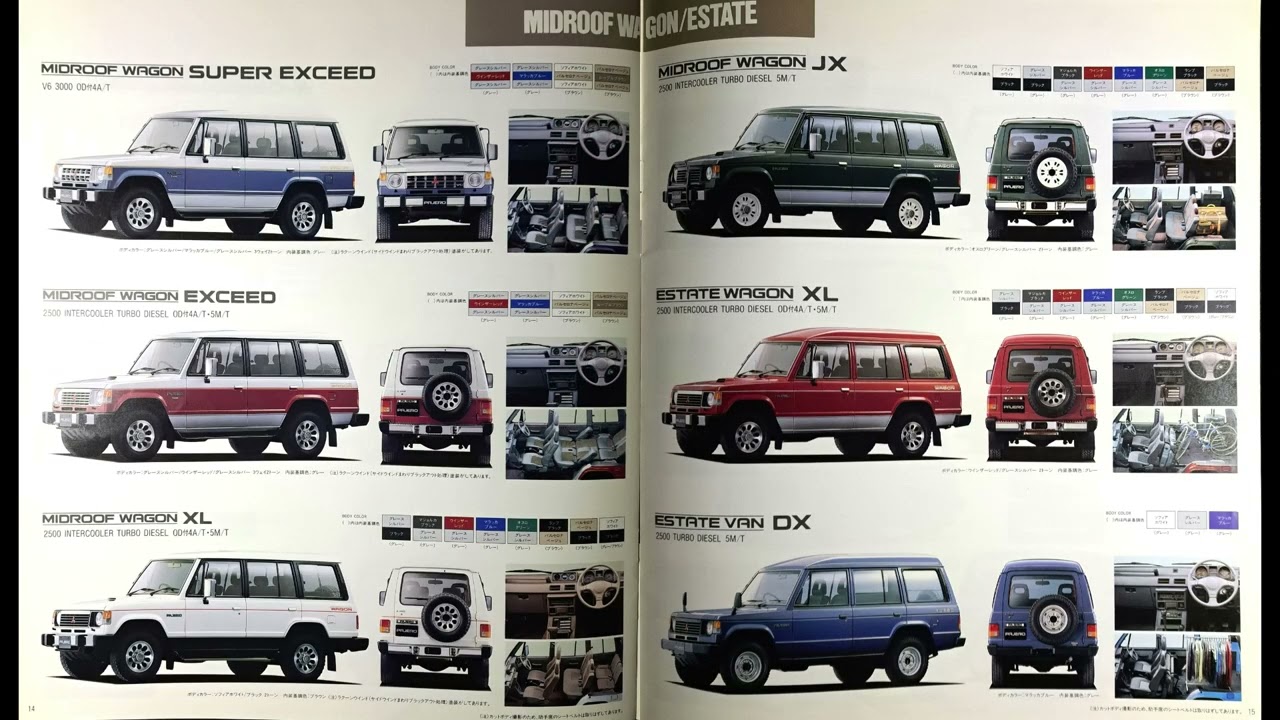 自動車カタログ 89'三菱パジェロ (MITSUBISHI PAJERO) - YouTube