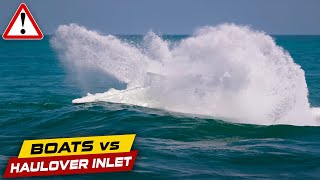 DANGER! BOAT TURNS INTO A SUBMARINE WITH HUGE STUFFING !! | Boats vs Haulover Inlet