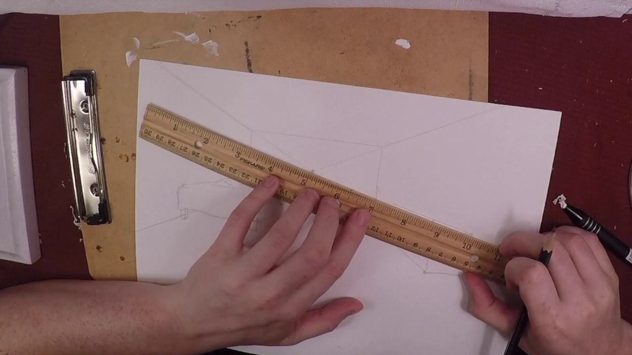 Let's Draw with Ms. B - One point perspective room part 1