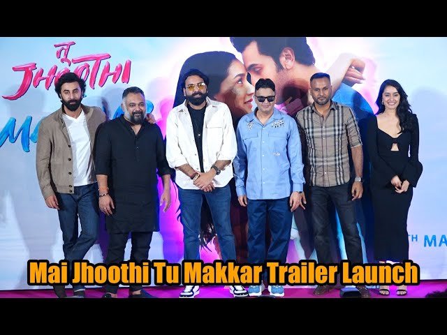 Ranbir Looks Like A Stud In His Clean Casuals & Heavy Beard At Tu Jhooti  Main Makkar Trailer Launch