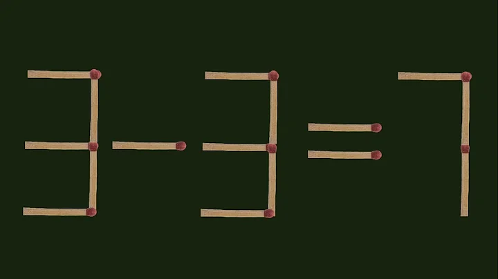 Move only 2 sticks to make equation correct | Matchstick Puzzle 3-3=7