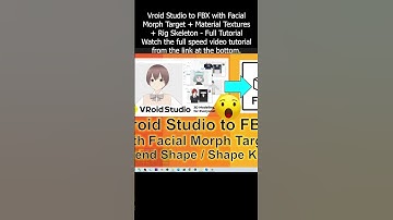 Vroid Studio to FBX with Facial Morph Target + Material Textures + Rig Skeleton - Full Tutorial
