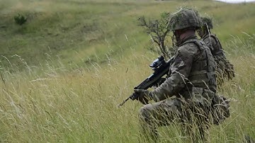 British Soldiers Conduct a Simulated Assault at Grafenwoehr Training Area - Dynamic Victory 22