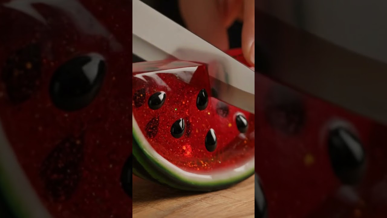 Juicy Watermelon Slice Sounds 🍉 | Crisp ASMR Cutting 