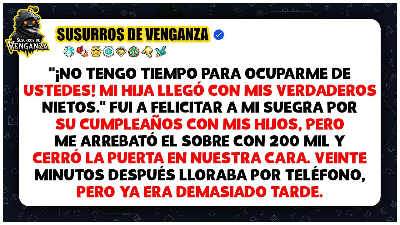 Я приехала с детьми, чтобы поздравить свекровь, она забрала конверт и закрыла дверь перед моим но...