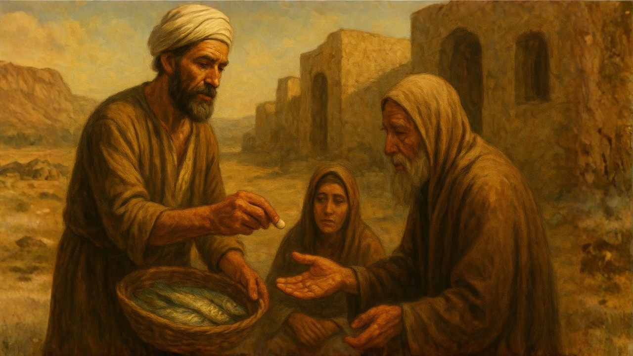 قصه صياد السمك الذي كان يتصدق علي الفقراء رغم ضعف ماله