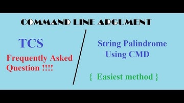 String Palindrome using command line argument !! TCS FAQ!!