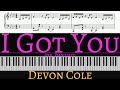 Devon cole  i got you  piano cover by pianotato