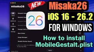 New Misaka26 V1.5 Install Tweaks On Ios 26.2 - 16 For Windows How To Save Plist File To Pc