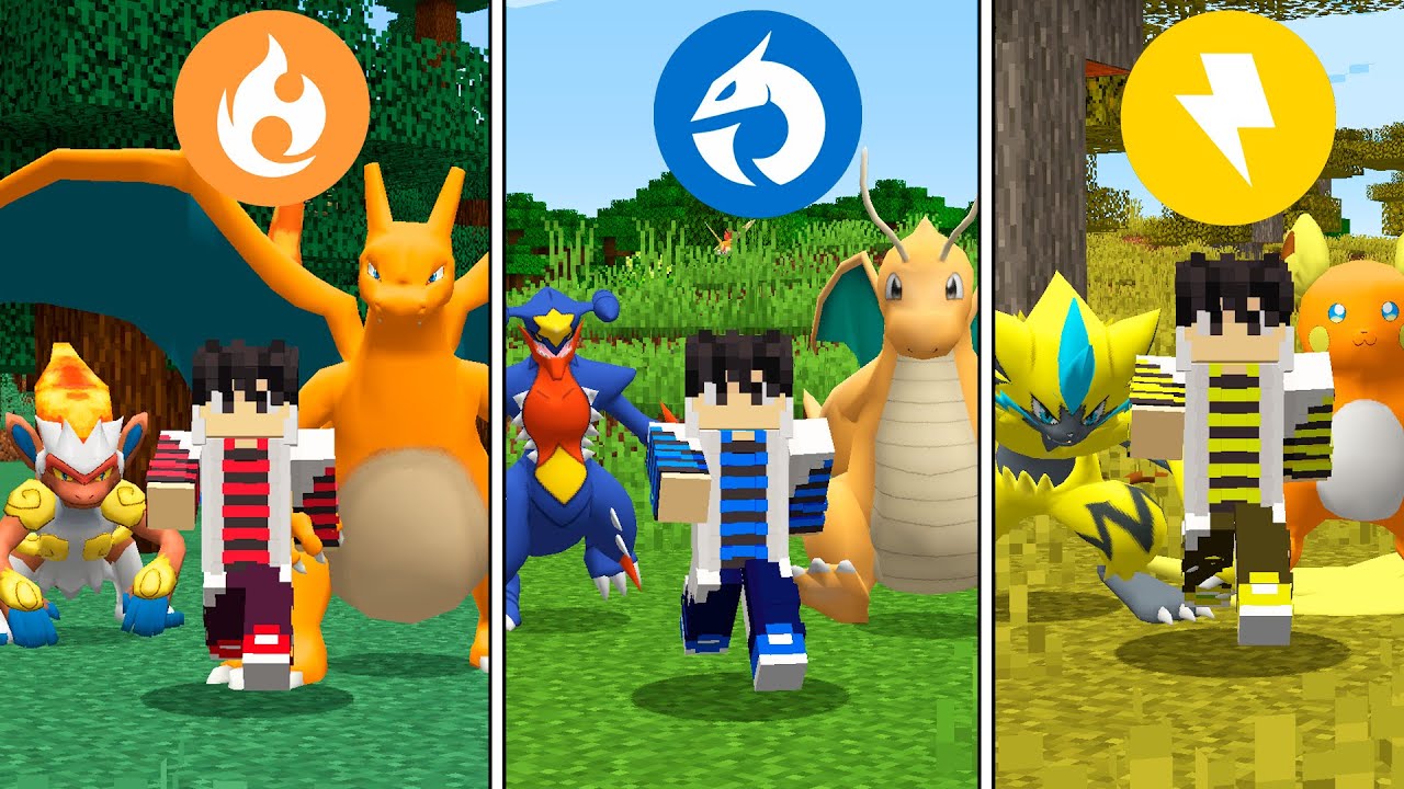 Personagens Decidem Meus Pokémons no Minecraft Pixelmon 