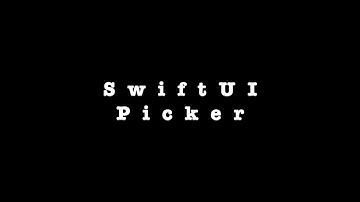 SwiftUI Picker Part-1 (A control for selecting from a set of mutually exclusive values.)