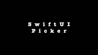 SwiftUI Picker Part-1 (A control for selecting from a set of mutually exclusive values.)