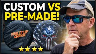 Custom Jeep Tire Cover Review | Premade vs Custom Logo Tire Cover for Jeep Wrangler JKU