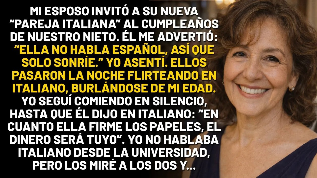 Mi esposo y su nueva “novia” italiana se burlaron de mí pensando que no entendería  Olvidaron q