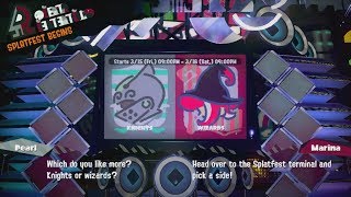 Splatoon 2 - Global Splatfest (Mar. 16th) - Knights VS. Wizards