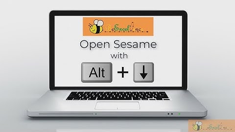 Shortcut to open drop down menu in Excel