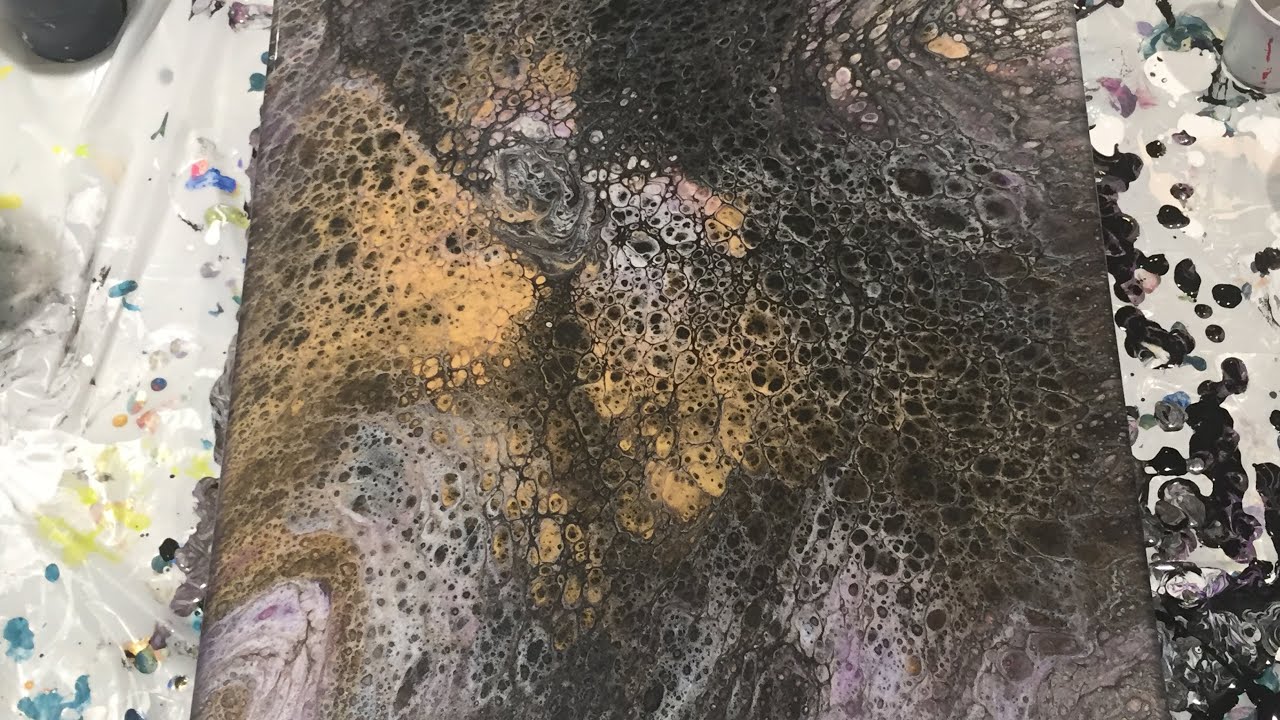 (74) Acrylic Straight Pour with Piping Bag and All Metallic Paints No Silicone YouTube